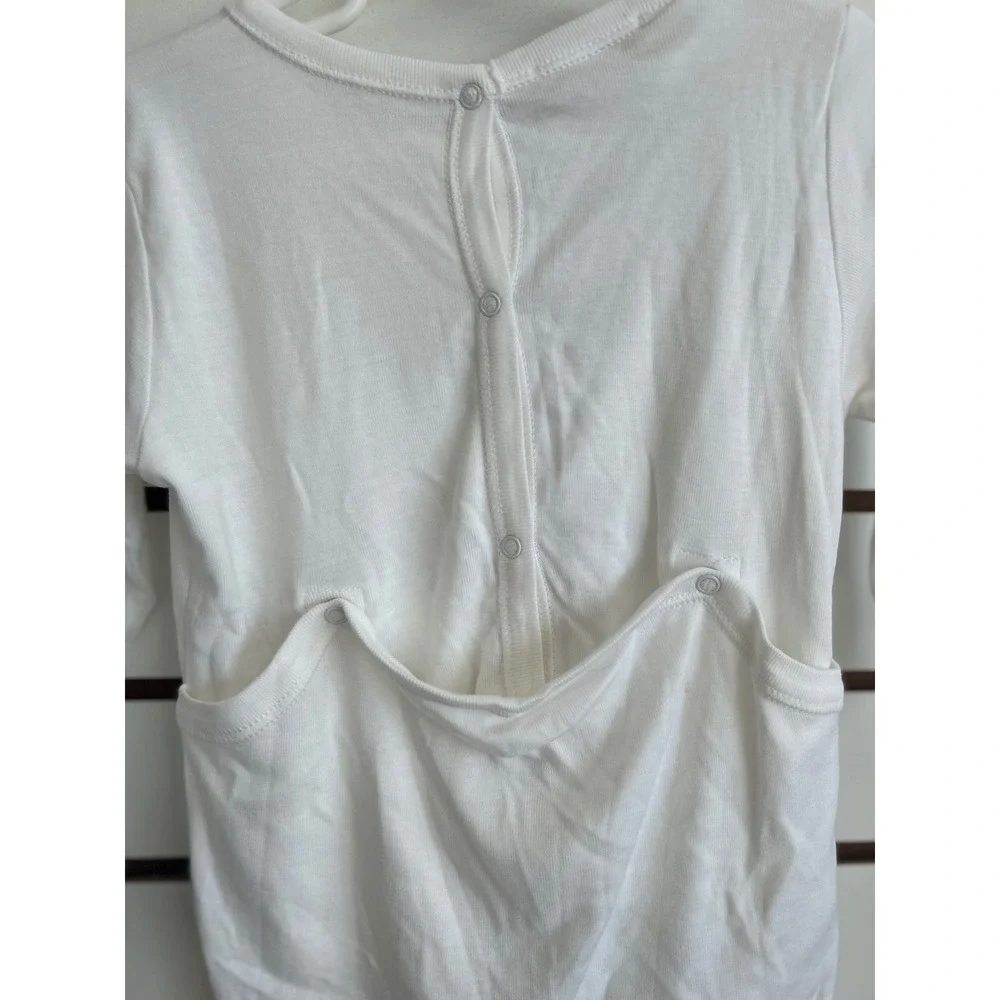 Paige Lauren Baby White‎ Footed Outfit Romper Striped Pocket 12 18 Months